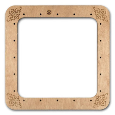 Extra Big Hoop with magnetic holders from plywood for Embroidery and Cross stitching, celadon color, 7.5x7.5 IN (19x19 cm)