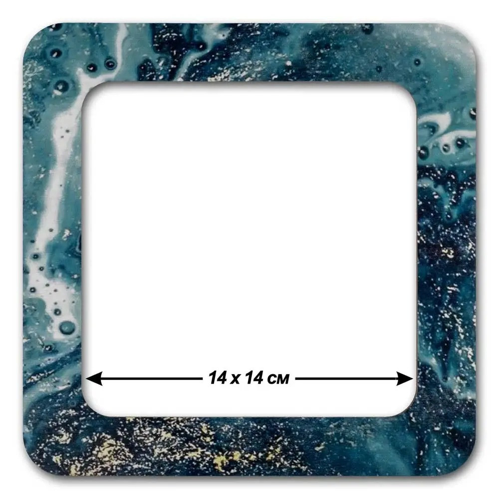 Big Hoop with magnetic holders from plywood for Embroidery and Cross stitching, celadon color, 5.5x5.5 IN (14x14 cm)
