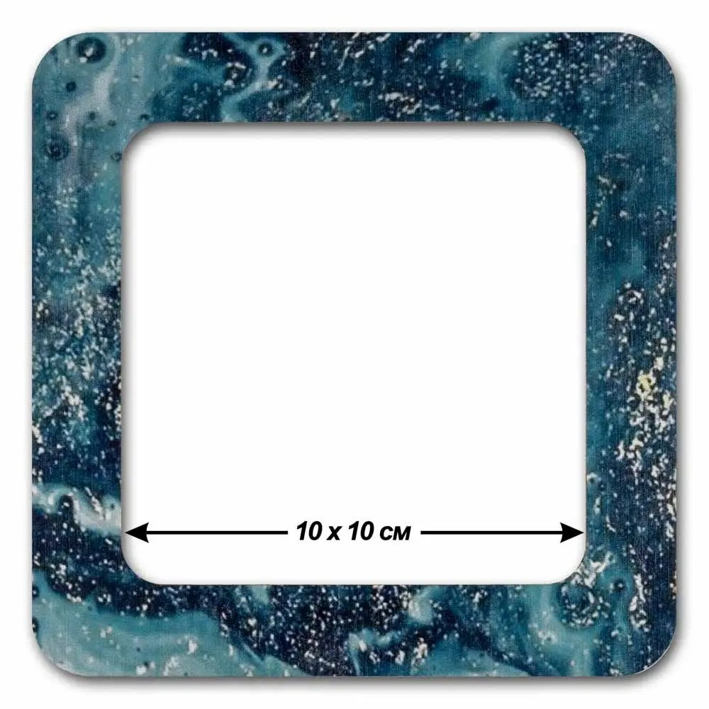 Hoop with magnetic holders from plywood for Embroidery and Cross stitching, celadon color, 4x4 IN (10x10 cm) MP-011