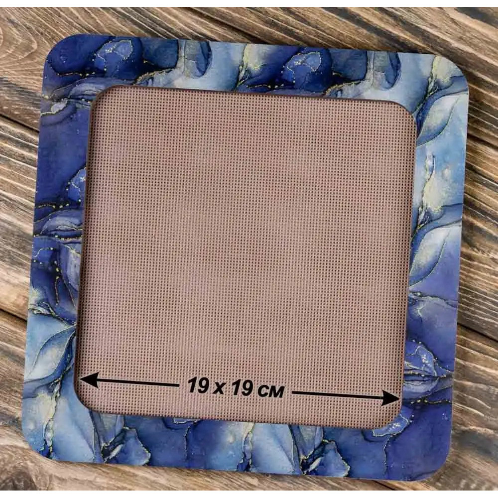 Extra Big Hoop with magnetic holders from plywood for Embroidery and Cross stitching, Marbled Dark Blue, 7.5x7.5 IN FLMP-013 Extra Big Hoop with magnetic holders from plywood for Embroidery and Cross stitching, Marbled Dark Blue, 7.5x7.5 IN FLMP-013