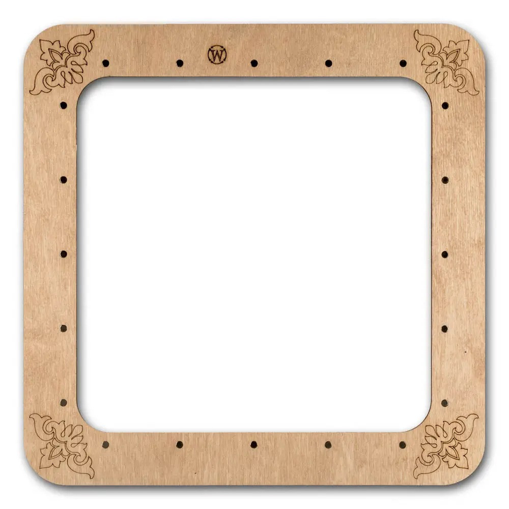 Extra Big Hoop with magnetic holders from plywood for Embroidery and Cross stitching,  Marbled Dark Blue, 7.5x7.5 IN FLMP-013