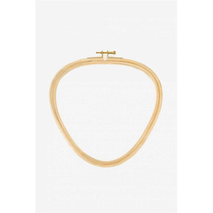 Triangular Hoop with screw from beech for embroidery 21.5x22 cm, DMC  U2109