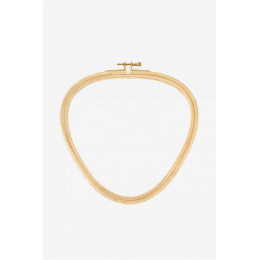 Triangular Hoop with screw from beech for embroidery 21.5x22 cm, DMC  U2109