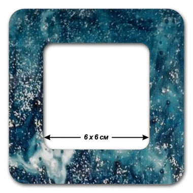 Hoop with magnetic holders from plywood for Embroidery and Cross stitching, celadon color, 2.3x2.3 IN (6x6 cm) MP-012