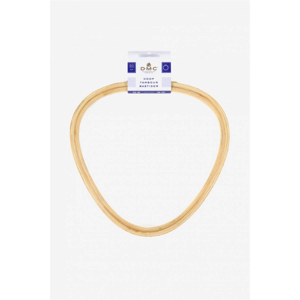 Triangular Hoop with screw from beech for embroidery 21.5x22 cm, DMC  U2109
