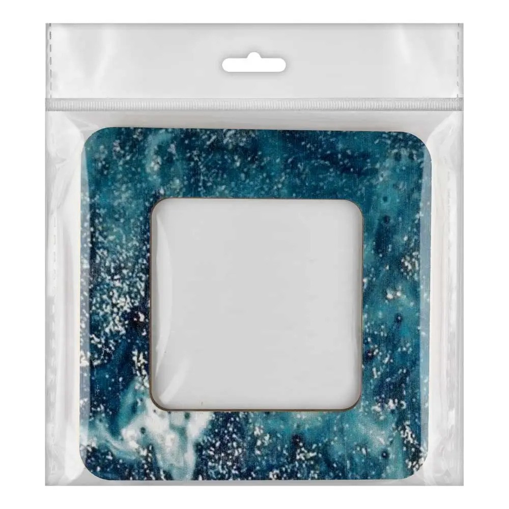 Hoop with magnetic holders from plywood for Embroidery and Cross stitching, celadon color, 2.3x2.3 IN (6x6 cm) MP-012