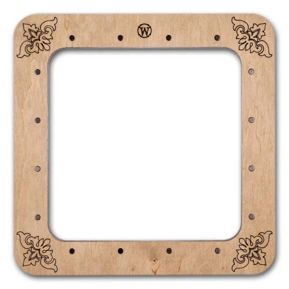 Big Hoop with magnetic holders from plywood for Embroidery and Cross stitching, purple, 5.5x5.5 IN FLMP-018