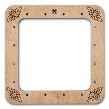 Big Hoop with magnetic holders from plywood for Embroidery and Cross stitching, purple, 5.5x5.5 IN FLMP-018