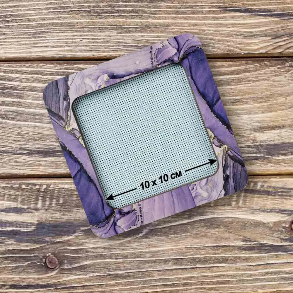 Hoop with magnetic holders from plywood for Embroidery and Cross stitching, purple, 4x4 IN (10x10 cm) MP-019 Hoop with magnetic holders from plywood for Embroidery and Cross stitching, purple, 4x4 IN (10x10 cm) MP-019
