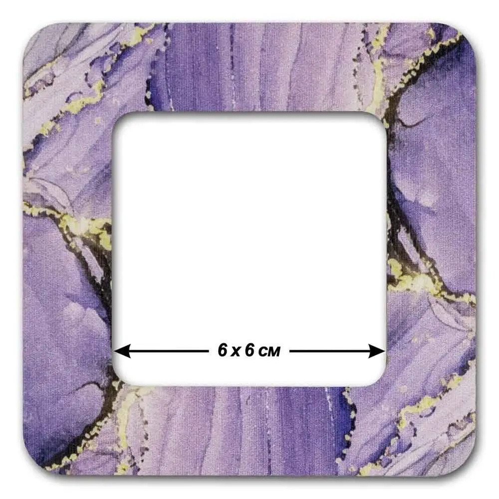 Hoop with magnetic holders from plywood for Embroidery and Cross stitching, purple, 2.3x2.3 IN (6x6 cm) MP-020