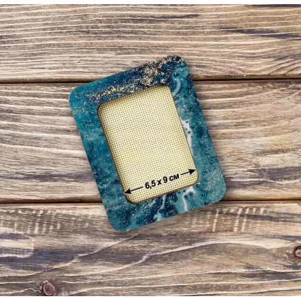 Small hoop plywood magnetic for embroidery 6.5x9cm, green, Wonderland Crafts WLMP-021