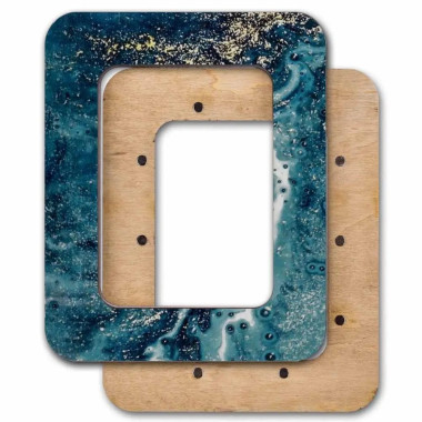 Small hoop plywood magnetic for embroidery 6.5x9cm, green, Wonderland Crafts WLMP-021