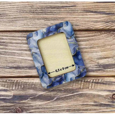 Small hoop plywood magnetic for embroidery 6.5x9cm, blue, Wonderland Crafts WLMP-022