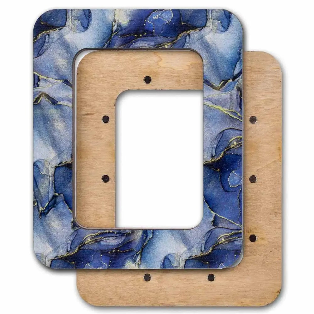 Small hoop plywood magnetic for embroidery 6.5x9cm, blue, Wonderland Crafts WLMP-022