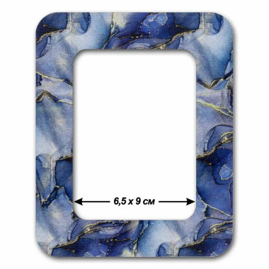 Small hoop plywood magnetic for embroidery 6.5x9cm, blue, Wonderland Crafts WLMP-022