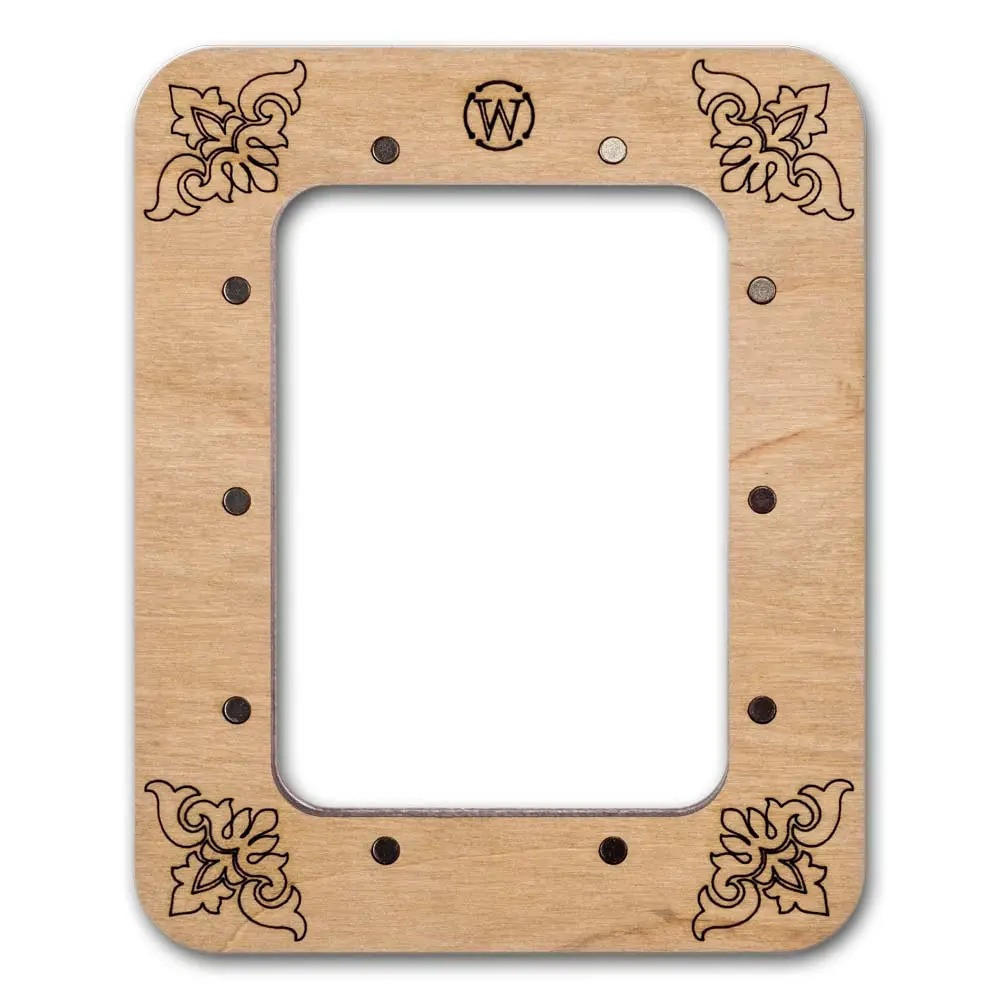 Small hoop plywood magnetic for embroidery 6.5x9cm, blue, Wonderland Crafts WLMP-022