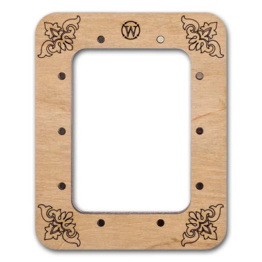 Small hoop plywood magnetic for embroidery 6.5x9cm, blue, Wonderland Crafts WLMP-022