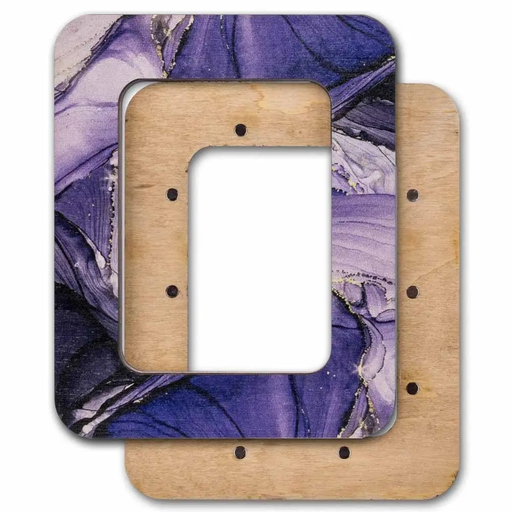 Small hoop plywood magnetic for embroidery 6.5x9cm, purple, Wonderland Crafts WLMP-023
