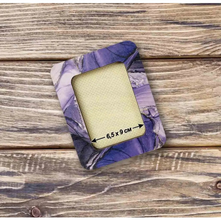 Small hoop plywood magnetic for embroidery 6.5x9cm, purple, Wonderland Crafts WLMP-023