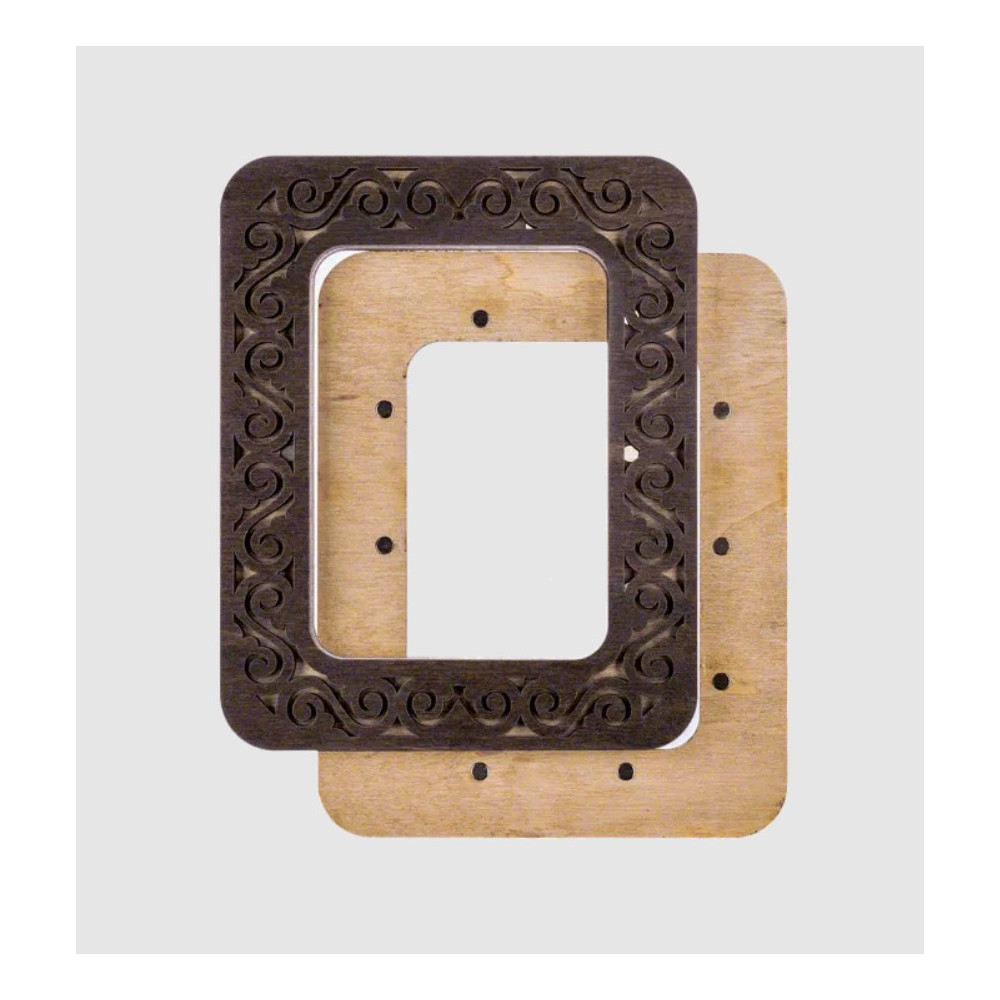 Small hoop plywood magnetic for embroidery 6.5x9cm, ornament, Wonderland Crafts WLMP-008
