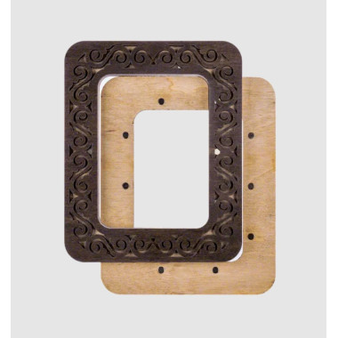 Small hoop plywood magnetic for embroidery 6.5x9cm, ornament, Wonderland Crafts WLMP-008
