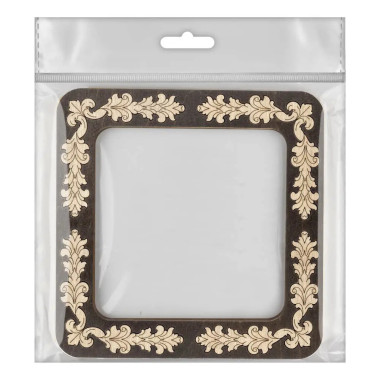 Hoop with magnetic holders from plywood for Embroidery and Cross stitching, ornament, 4x4 IN (10x10 cm) MP-025