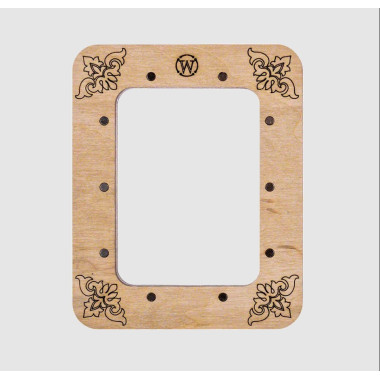 Small hoop plywood magnetic for embroidery 6.5x9cm, ornament, Wonderland Crafts WLMP-008