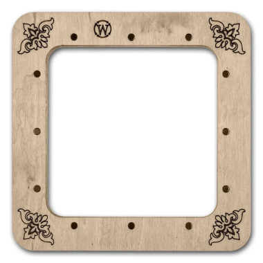 П'яльця магнітні фанерні для вишивання , 10x10 cm, орнамент, FLMP-025