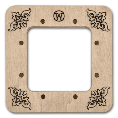 Hoop with magnetic holders from plywood for Embroidery and Cross stitching, ornament, 2.3x2.3 IN (6x6 cm) MP-026