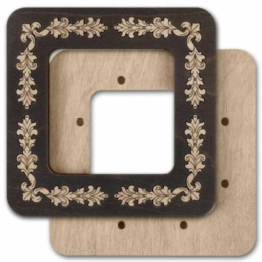 Hoop with magnetic holders from plywood for Embroidery and Cross stitching, ornament, 2.3x2.3 IN (6x6 cm) MP-026