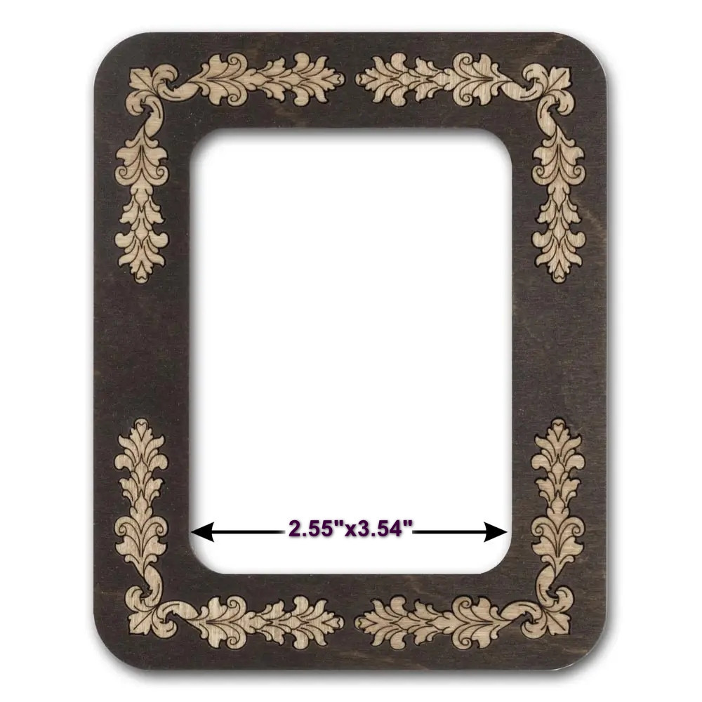 Small hoop plywood magnetic for embroidery 6.5x9cm, ornament, Wonderland Crafts WLMP-027