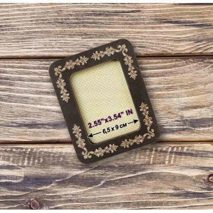 Small hoop plywood magnetic for embroidery 6.5x9cm, ornament, Wonderland Crafts WLMP-027