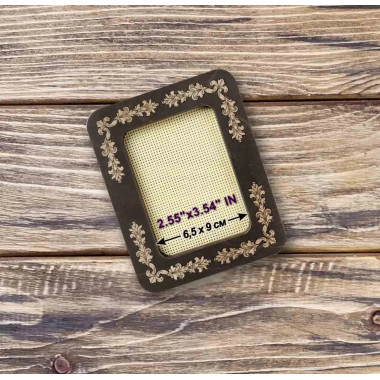 Small hoop plywood magnetic for embroidery 6.5x9cm, ornament, Wonderland Crafts WLMP-027