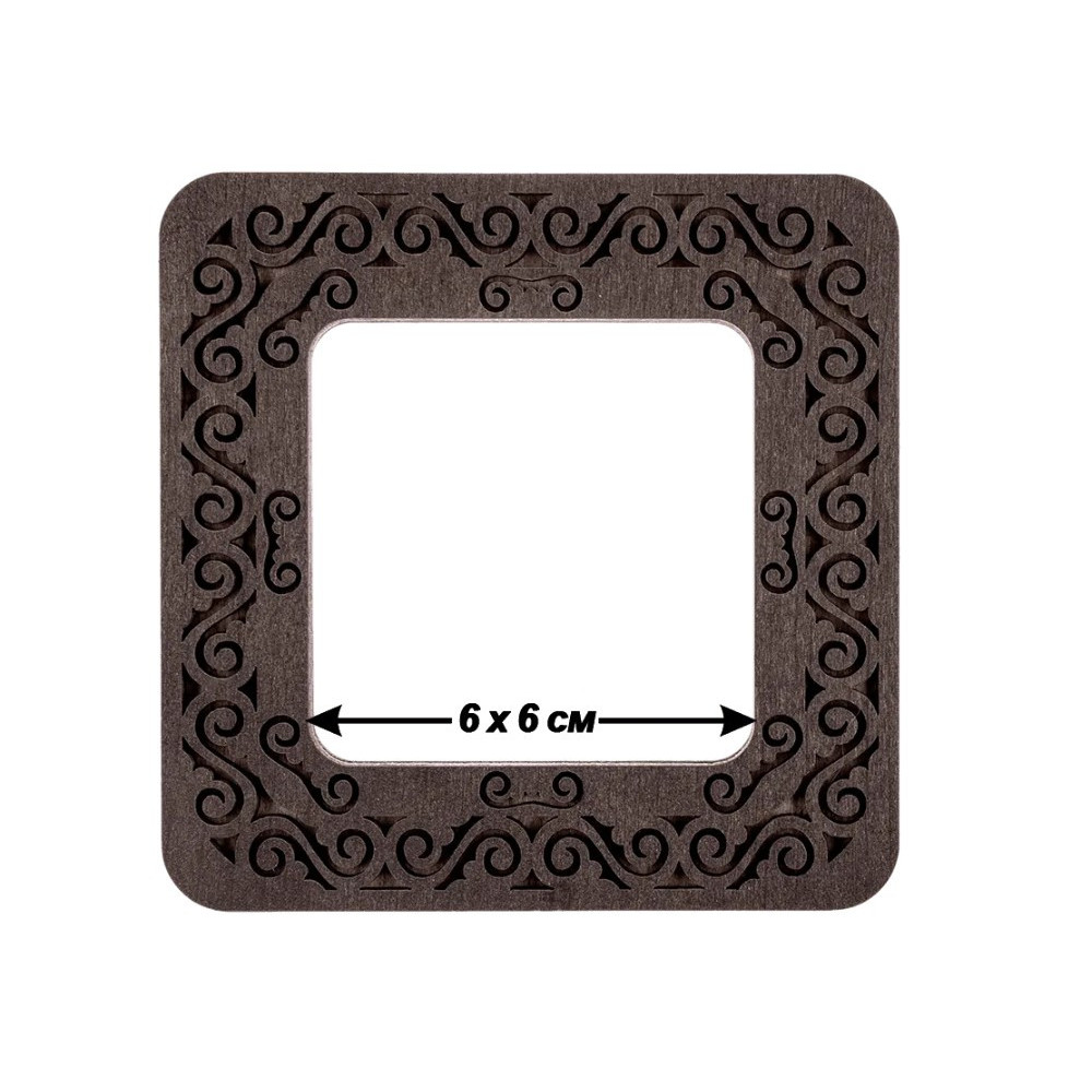 Small hoop plywood magnetic for embroidery 6x6cm, ornament, Wonderland Crafts WLMP-007