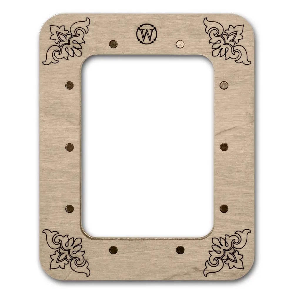 Small hoop plywood magnetic for embroidery 6.5x9cm, ornament, Wonderland Crafts WLMP-027
