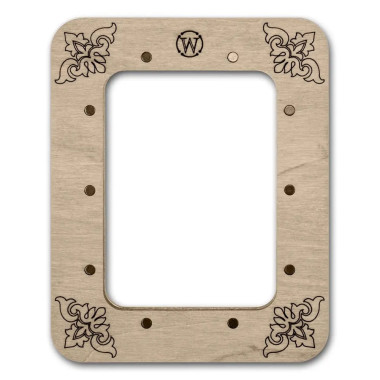 Small hoop plywood magnetic for embroidery 6.5x9cm, ornament, Wonderland Crafts WLMP-027
