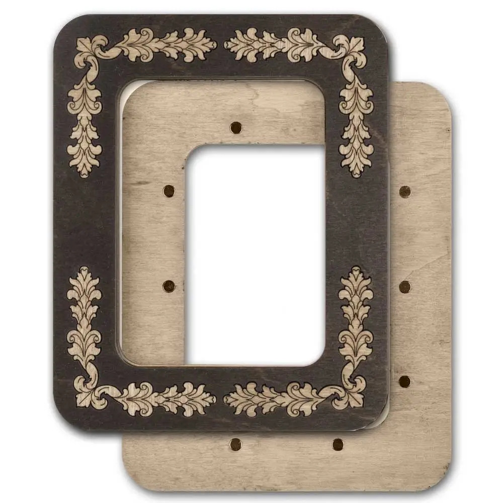 Small hoop plywood magnetic for embroidery 6.5x9cm, ornament, Wonderland Crafts WLMP-027