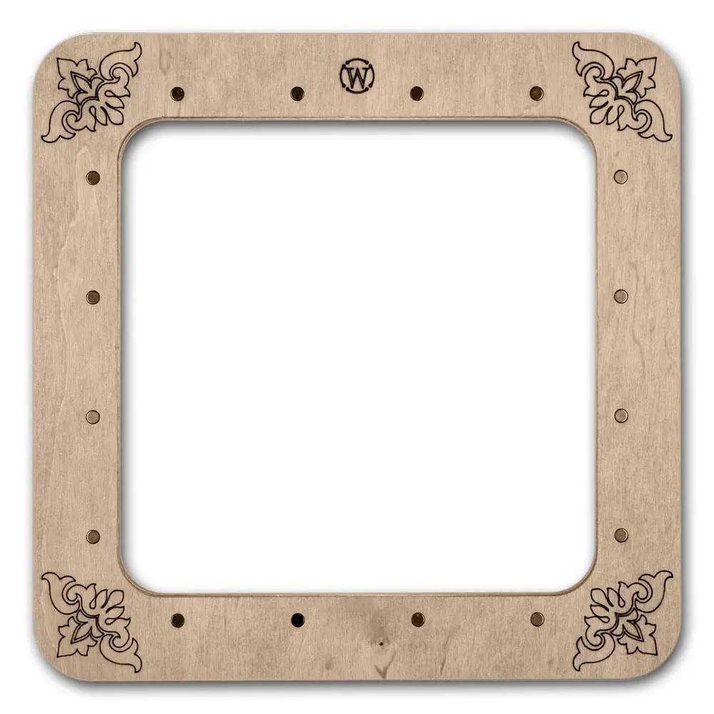Big Hoop with magnetic holders from plywood for Embroidery and Cross stitching, ornament, 5.5x5.5 IN FLMP-028
