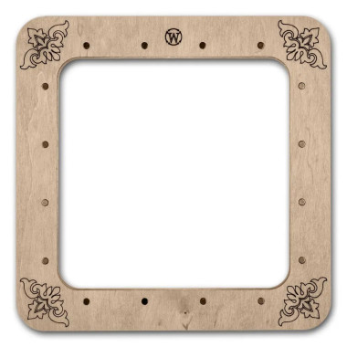 Big Hoop with magnetic holders from plywood for Embroidery and Cross stitching, ornament, 5.5x5.5 IN FLMP-028
