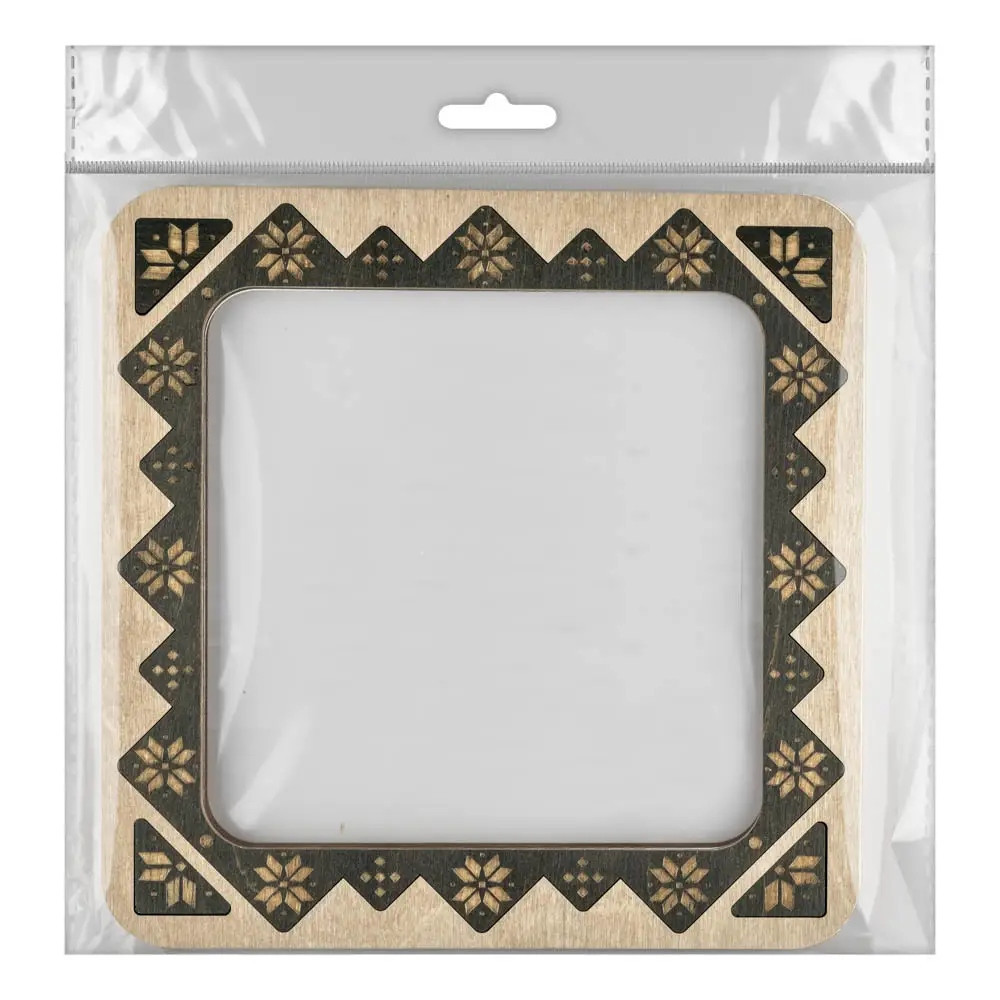 Big Hoop with magnetic holders from plywood for Embroidery and Cross stitching, ornament, 5.5x5.5 IN FLMP-028