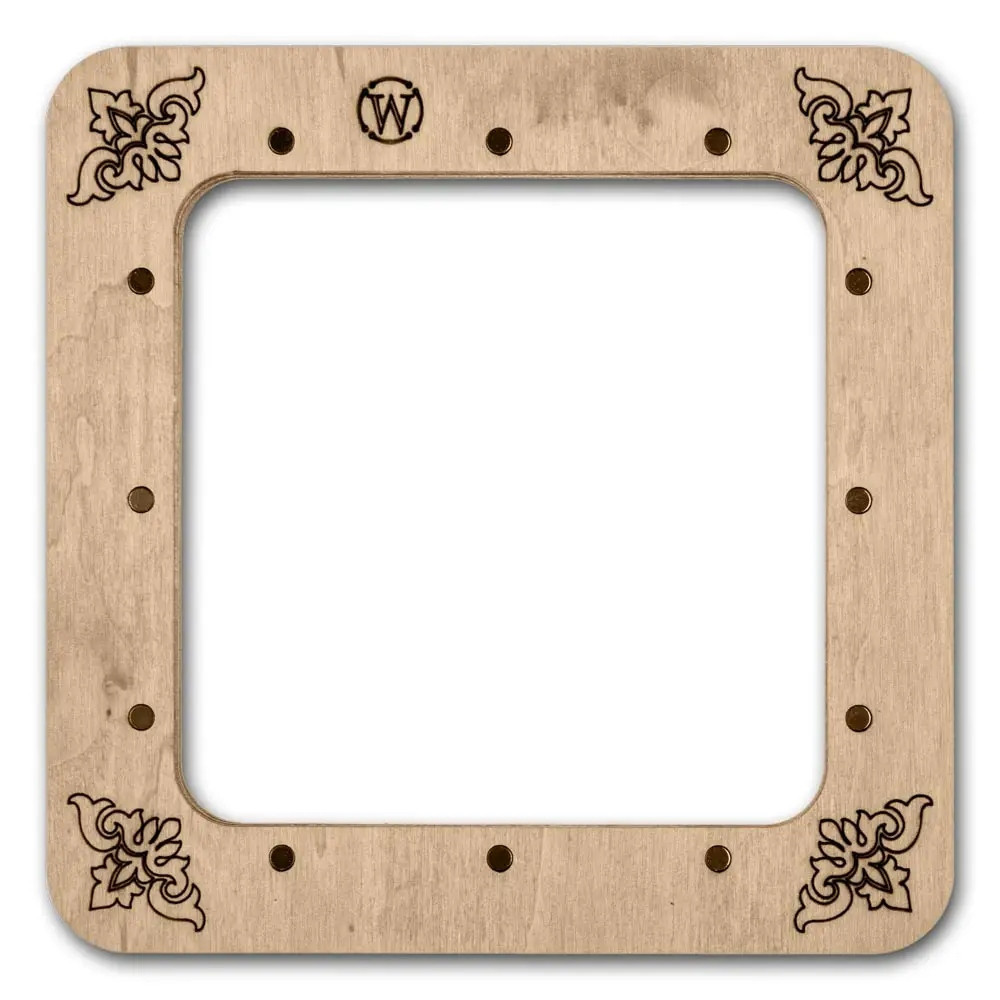 П'яльця магнітні фанерні для вишивання , 10x10 cm, визерунок, FLMP-029