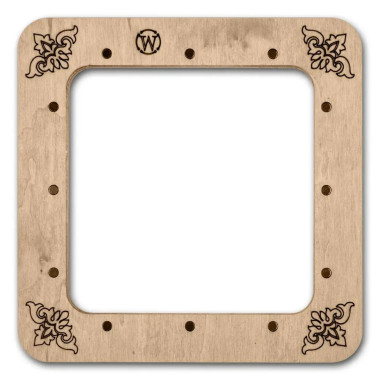 Hoop with magnetic holders from plywood for Embroidery and Cross stitching, pattern, 4x4 IN (10x10 cm) MP-029