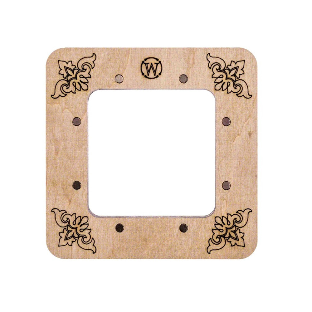 Small hoop plywood magnetic for embroidery 6x6cm, ornament, Wonderland Crafts WLMP-007