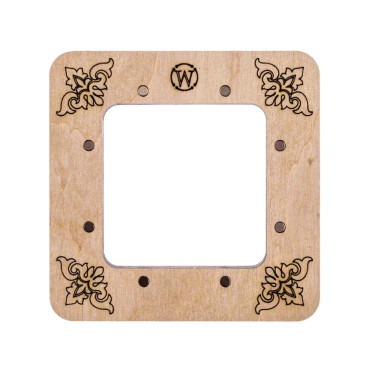 Small hoop plywood magnetic for embroidery 6x6cm, ornament, Wonderland Crafts WLMP-007