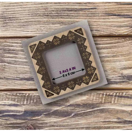 copy of Hoop with magnetic holders from plywood for Embroidery and Cross stitching, ornament, 2.3x2.3 IN (6x6 cm) MP-026