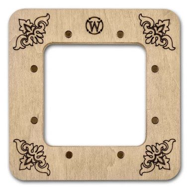 Hoop with magnetic holders from plywood for Embroidery and Cross stitching, pattern, 2.3x2.3 IN (6x6 cm) MP-030