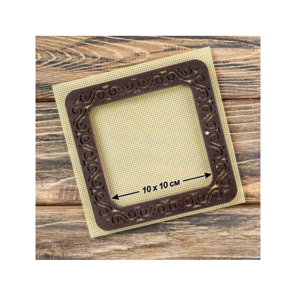 Hoop plywood magnetic for embroidery 10x10cm, ornament, Wonderland Crafts WLMP-006 Hoop plywood magnetic for embroidery 10x10cm, ornament, Wonderland Crafts WLMP-006