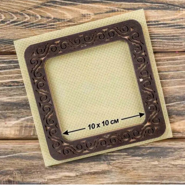 Hoop plywood magnetic for embroidery 10x10cm, ornament, Wonderland Crafts WLMP-006