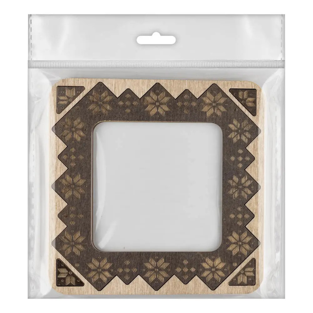 П'яльця магнітні фанерні для вишивання , 6x6 cm, визерунок, FLMP-030