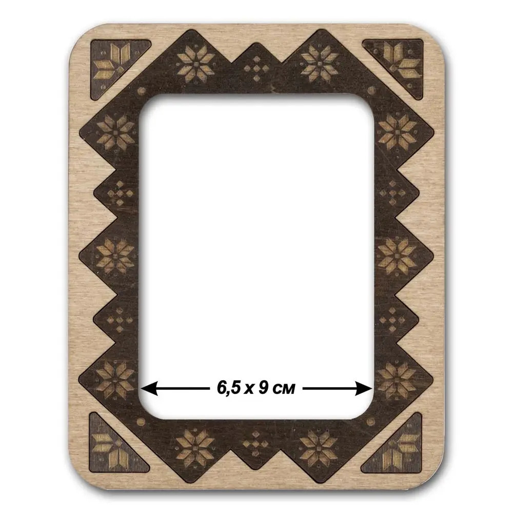 Small hoop plywood magnetic for embroidery 6.5x9cm, pattern, Wonderland Crafts WLMP-031